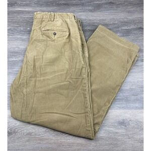 Vintage 90s Polo Ralph Lauren Hammond Corduroy Pleated Pants 36x29 Actual Tan